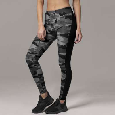 Urban Classics Ladies Camo Stripe Leggings darkcamo/blk