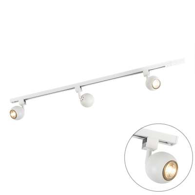 Okos, modern fehér sínrendszer 1 fázisú, 3 Wifi GU10-zel - Gissi