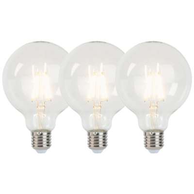 3 db E27 tompítható LED-izzólámpa G95 5W 470 lm 2700K