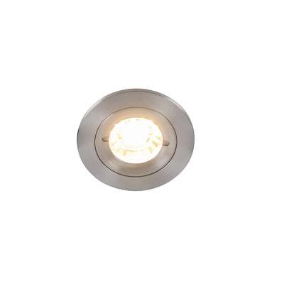 Okos süllyesztett spotlámpa acél kerek IP44, Wifi GU10-zel - Xena