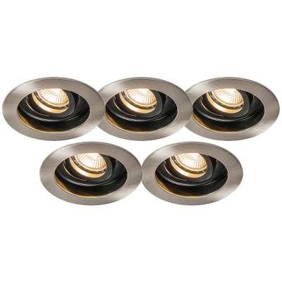 Beépített spotlámpa Rondoo acél 5 darabos készlet