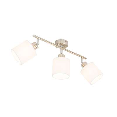 Acél mennyezeti reflektor fehér árnyékolóval 3-lámpás állítható - Hetta