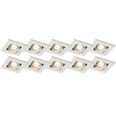 10 db fehér beépíthető spotlámpa állítható - Qure
