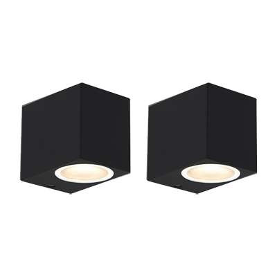 2 db modern fekete fali lámpa szett IP44 - Baleno