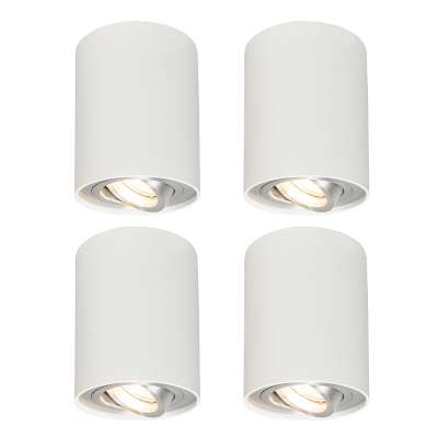 4 db fehér forgatható és dönthető spotlámpa készlet - Rondoo up
