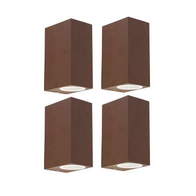 4 db-os fali lámpa készlet rozsdabarna 2-lámpás IP44 - Baleno I
