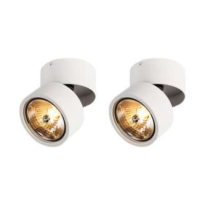 2 db modern fehér kerek állítható reflektor - Go Nine