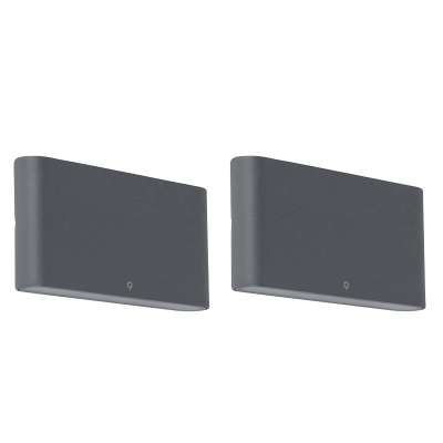 2 db-os kültéri fali lámpa szett sötétszürke 17,5 cm LED-del - Batt