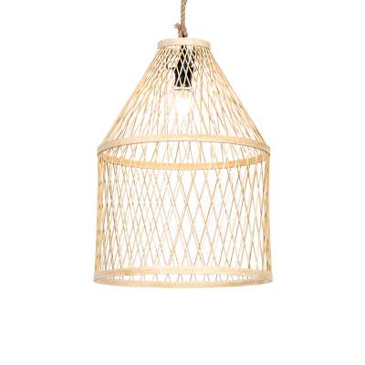 Rusztikus kültéri függőlámpa rattan 40x55 cm - Calamus
