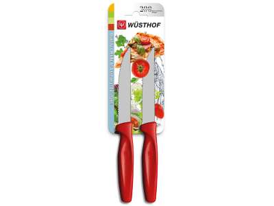 Wüsthof pizza / steak kés piros, 2 db-os készlet 9341r