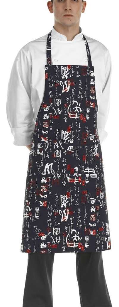 Szakács nyakkötény EGOchef zsebbel - japán minta