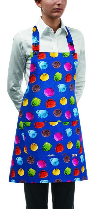 Szakács nyakkötény zsebbel NŐI - fagylalt