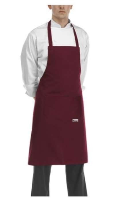 Szakács nyakkötény EGOchef mikroszálas zsebbel BORDÓ 70x90 cm