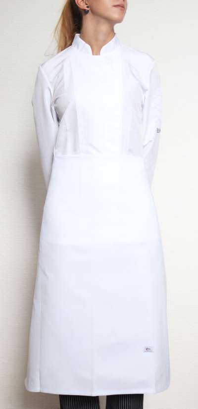 Szakácskötény rövid 100% pamut - fehér