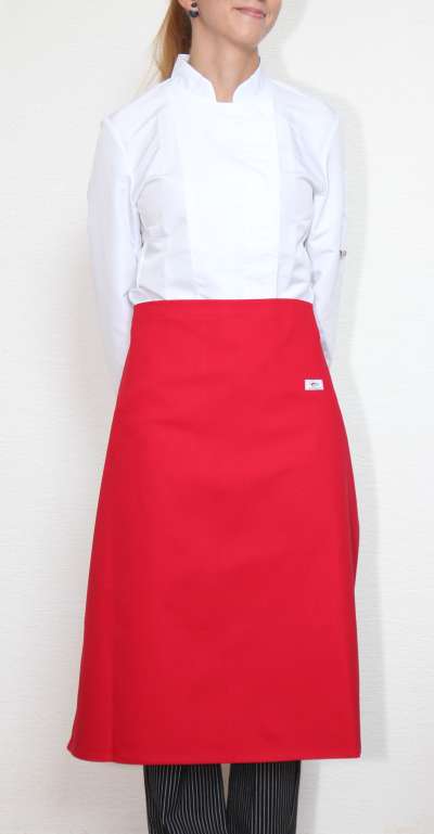 Szakácskötény rövid 100% pamut - piros