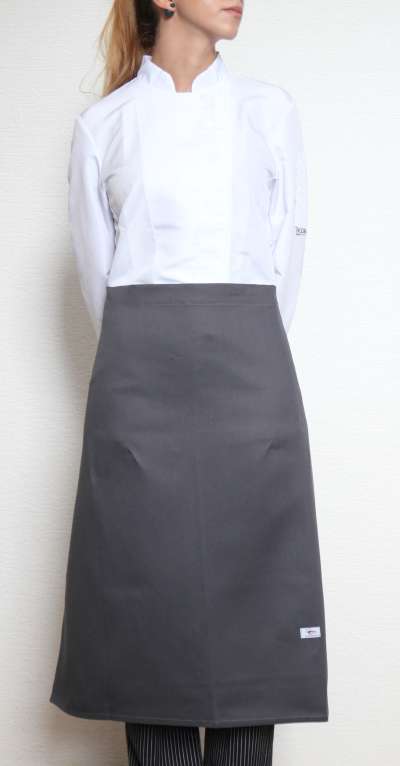Szakácskötény rövid 100% pamut - szürke