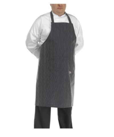 Szakács nyakkötény EGOchef BIG BOY - SIR vékony fehér csíkos - 5XL - 7XL méretben