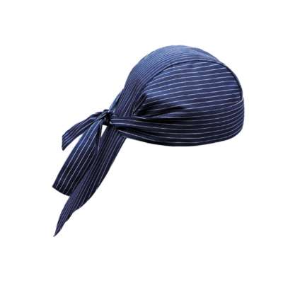 Szakács fejkendő EGOchef - kék fehér csíkokkal