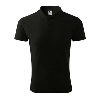 Férfi gallérospóló Pique Polo - fekete