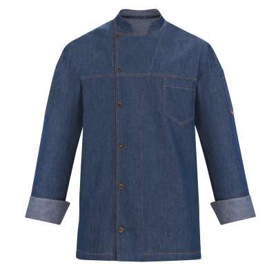 Szakácskabát TOMA Jeans 100 % pamut - hosszú ujjú