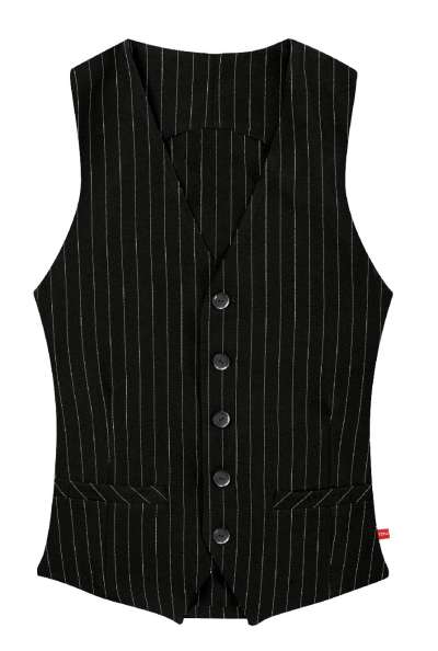 Pincérmellény TOMA - UNISZEX - vékony fehér csíkok