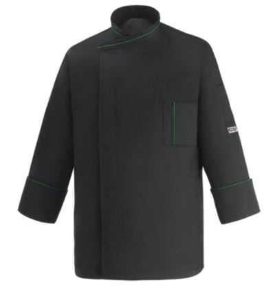 Szakácskabát EGOchef MICROTEC hosszú ujjú - fekete