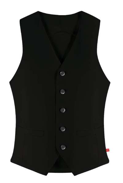 Férfi pincérmellény TOMA - fekete