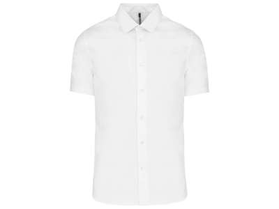 Férfi pincér ing KARIBAN - fehér - rövid ujjú