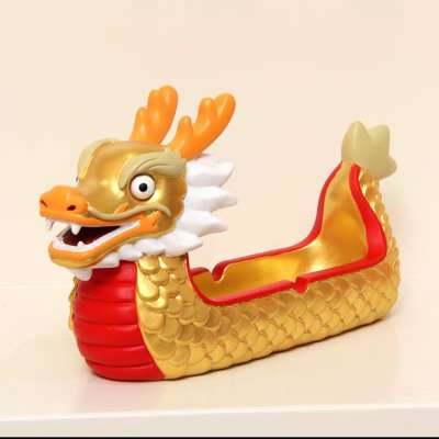 Sárkány alakú füstölőtartó - Arany