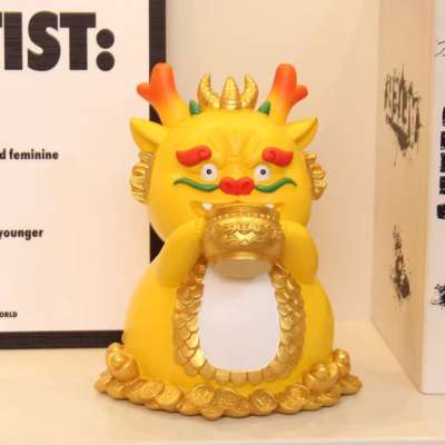 Szerencsehozó kínai sárkány szobor - Arany