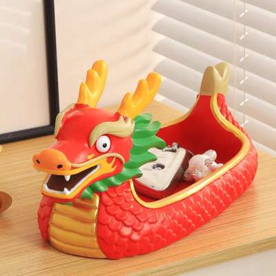 Sárkány alakú tálaló tál - Piros