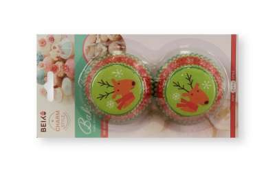 50 db-os rénszarvasos karácsonyi muffin papír