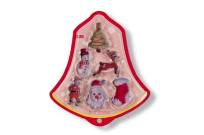 Karácsonyi Mézeskalács Kiszúró Készlet – 6 Fém Formával