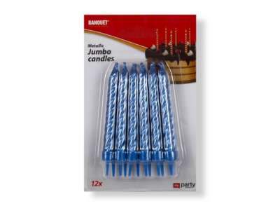 Királykék 12 Szálas Szülinapi Gyertya – Tökéletes Tortadíszítéshez