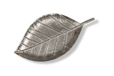 44 cm-es levél alakú fém kínálótálca