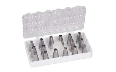 Díszítőcső Készlet – 17 Részes Habzsákkal és Praktikus Tárolóval