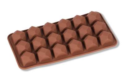 Díszített Négyzet Alakú Szilikon Bonbonforma – 18 Adagos