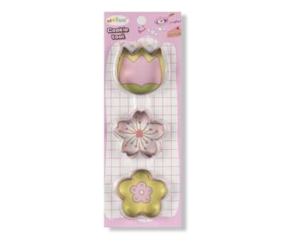 Virág mintás süti kiszúró szett – 3 részes