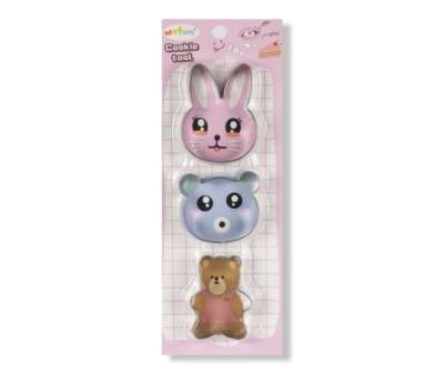 Nyuszi és maci süti kiszúró készlet – 3 formás szett gyerekeknek