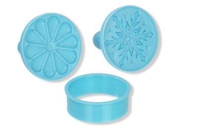 Sütipecsét szett – hópehely és virág mintás 3 db-os, kiszúróval