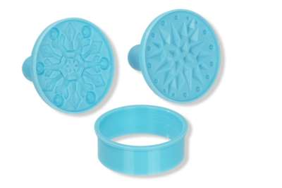 Sütipecsét Szett Hópehely mintás – 3 Részes, Műanyag, Kiszúróval