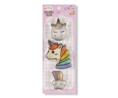 Unikornis és szivárvány kiszúrók – 3 részes sütemény dekorációhoz