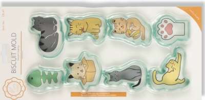 Cicás sütikiszúró készlet – 8 darabos kreatív forma