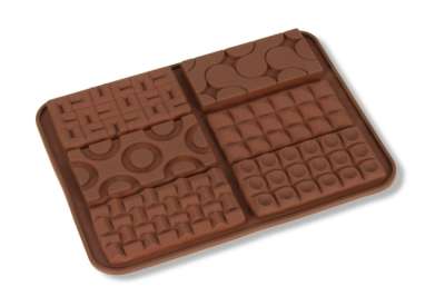 Szilikon csoki forma – 6 mini tábla különleges dizájnnal