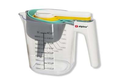 9 részes mérőkancsó és mérőkanál szett Alpina