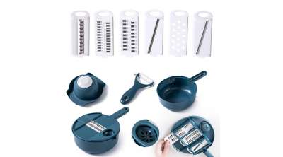 Kék multifunkcionális szeletelő készlet