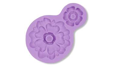2 méretű virágos szilikon fondant formázó