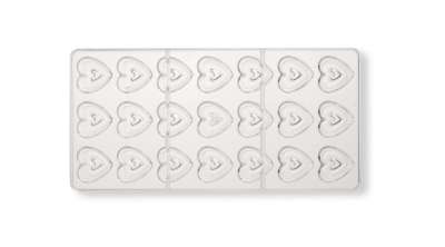 Szív Alakú Csokoládéforma – 21 Adagos Polikarbonát