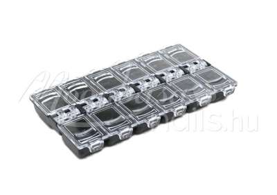 12 rekeszes Díszítő kellék tároló  Fekete #029-B