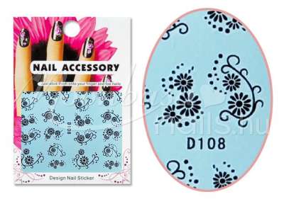 Akril hatású matrica  Margaréta indíákkal D108